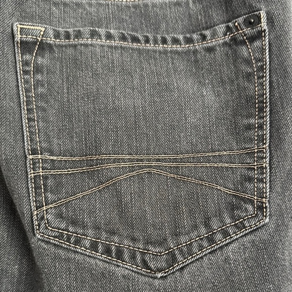 Express Black Kingston Straight Leg Jeans with Modern Distressing 36X34 - Picture 5 of 9